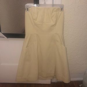 Yellow strapless Lilly dress